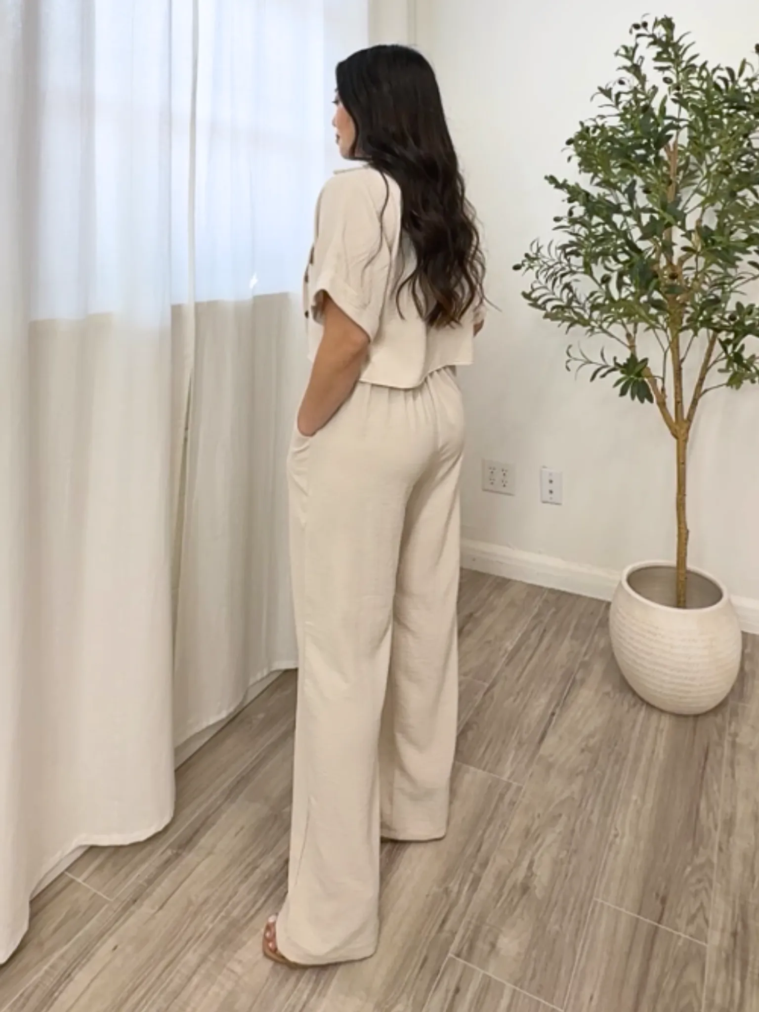 Analise Button Down Pant Set