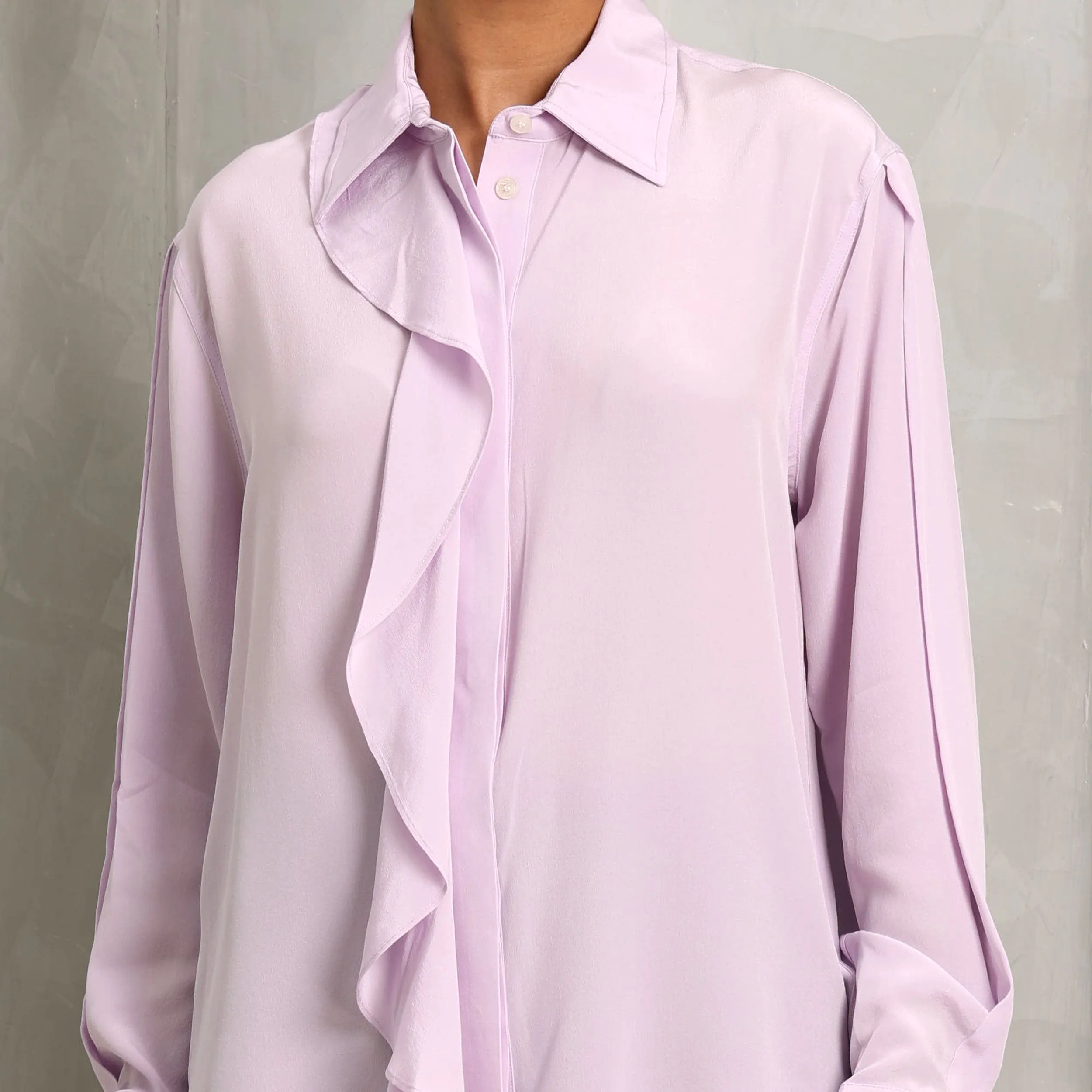 Asymmetric Ruffle Blouse
