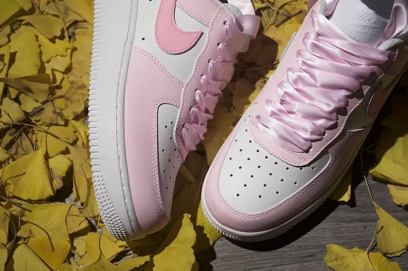 Baby Pink Ribbon Custom Air Force 1