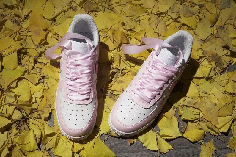 Baby Pink Ribbon Custom Air Force 1