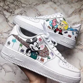 Cartoon Mouse Gray Custom  Air Force 1