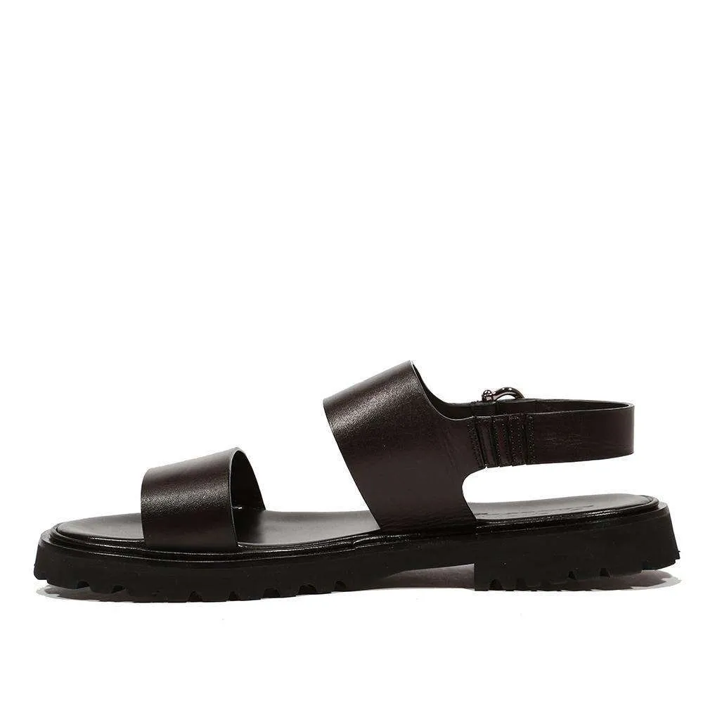 Cesare Paciotti Luxury Italian Men's Vacchetta Black Sandals (CPM5101)