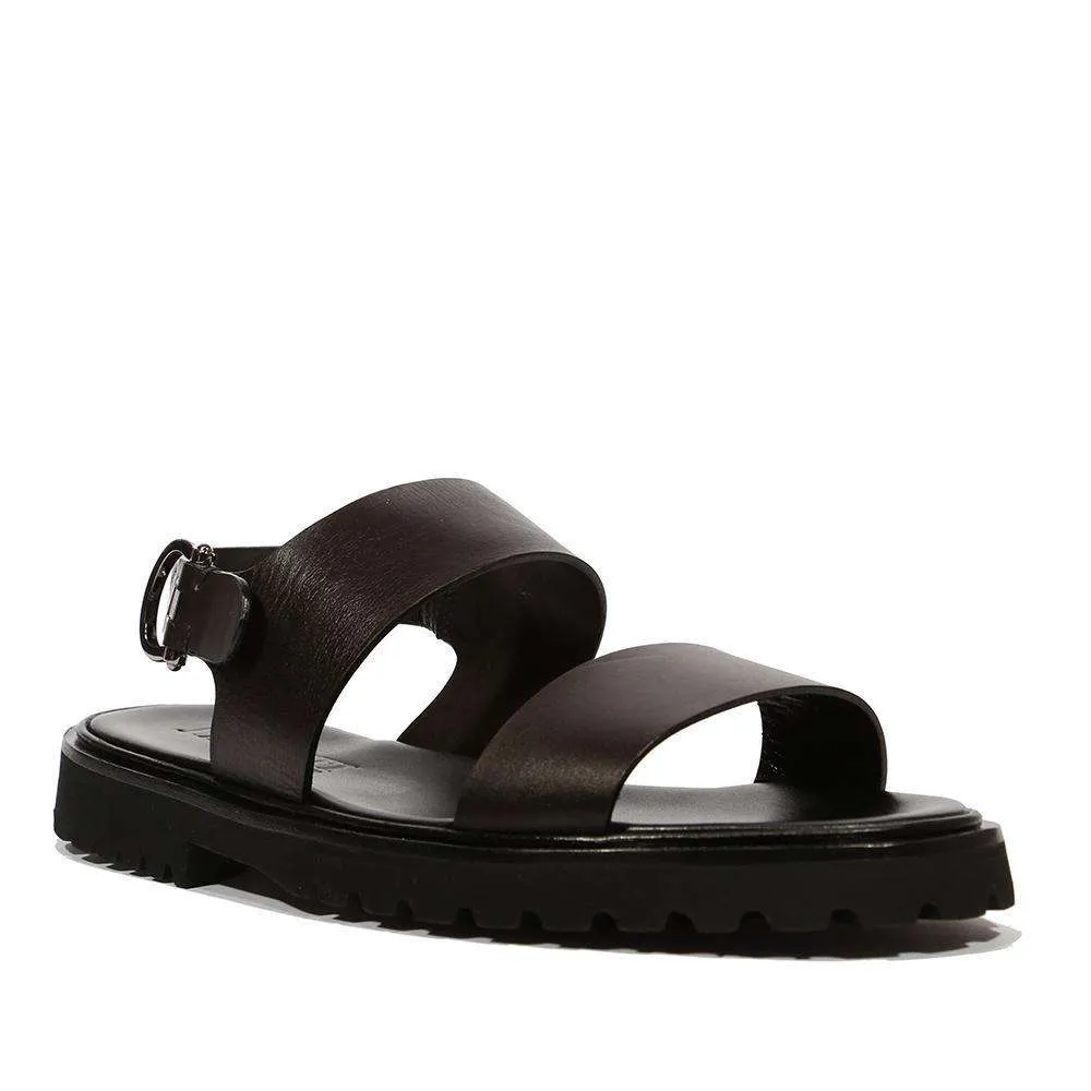 Cesare Paciotti Luxury Italian Men's Vacchetta Black Sandals (CPM5101)