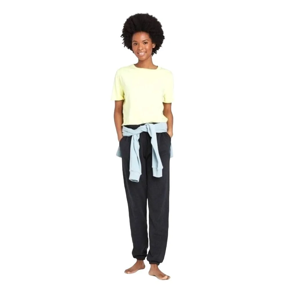 COLSIE Shirt Bright neon Yellow Crop top Lightweight Tee Raw Hem