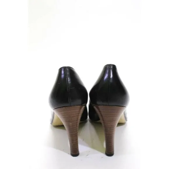 Gucci Black Leather Pointed Toe Tassel Pumps