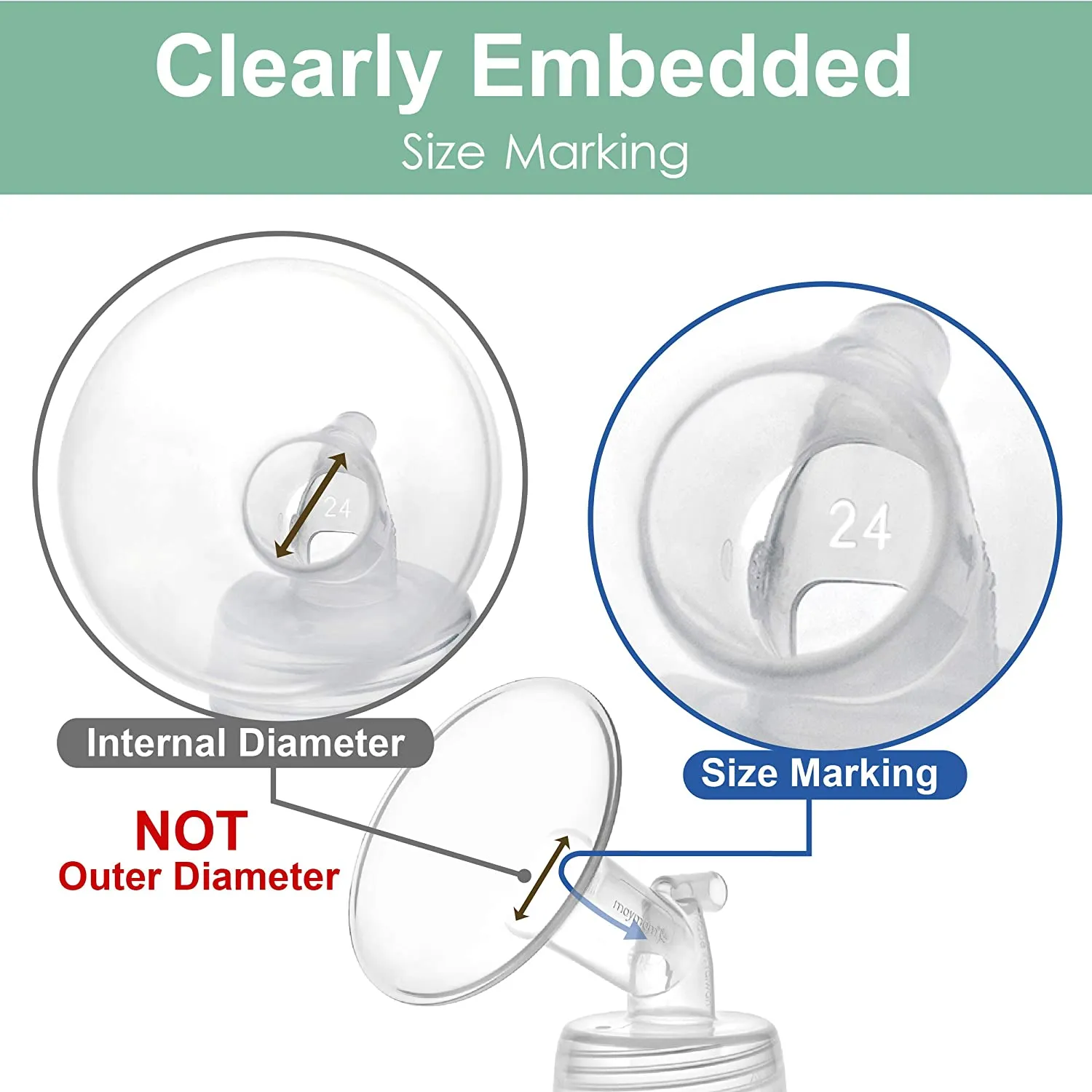 Maymom Wide Mouth One - Piece Flange For Spectra 30 mm w / valve / membrane 1pk