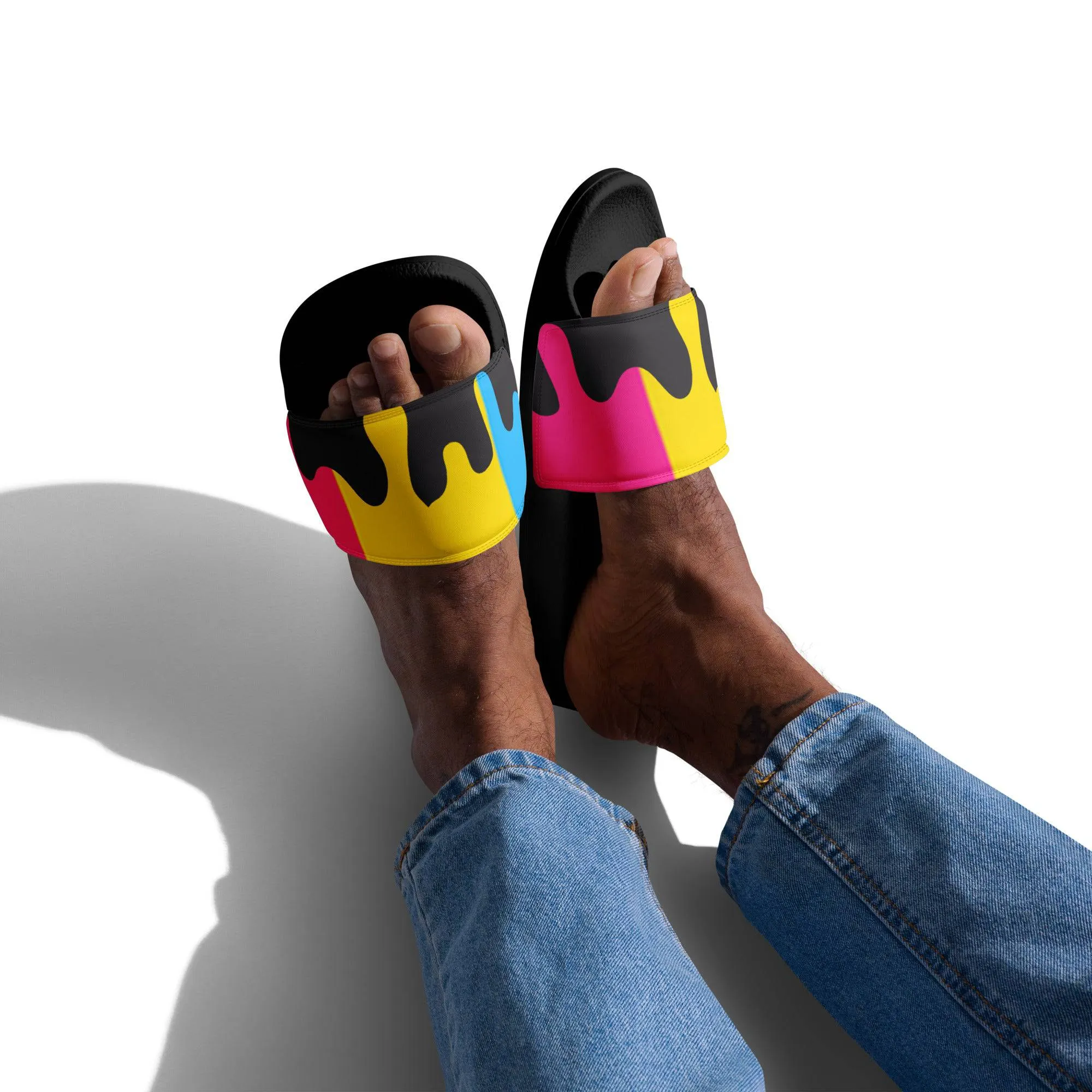 Pansexual Pride Melting Men’s slides