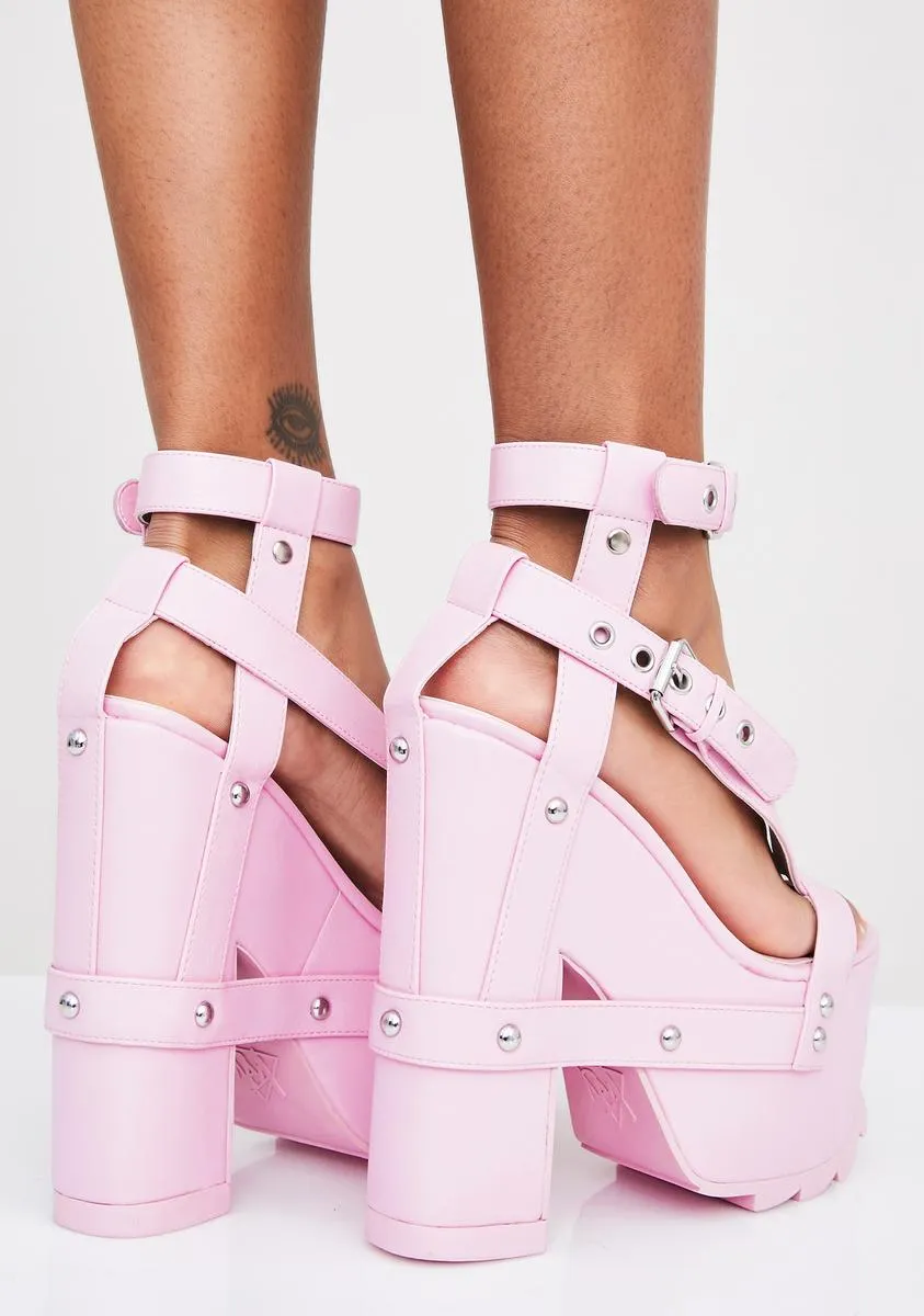 Pink Nightcall Platform Heels