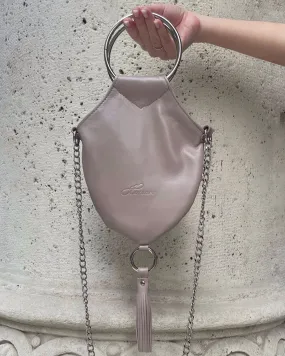 REVERSIBLE EVENT BAG/ MAUVE-SILVER