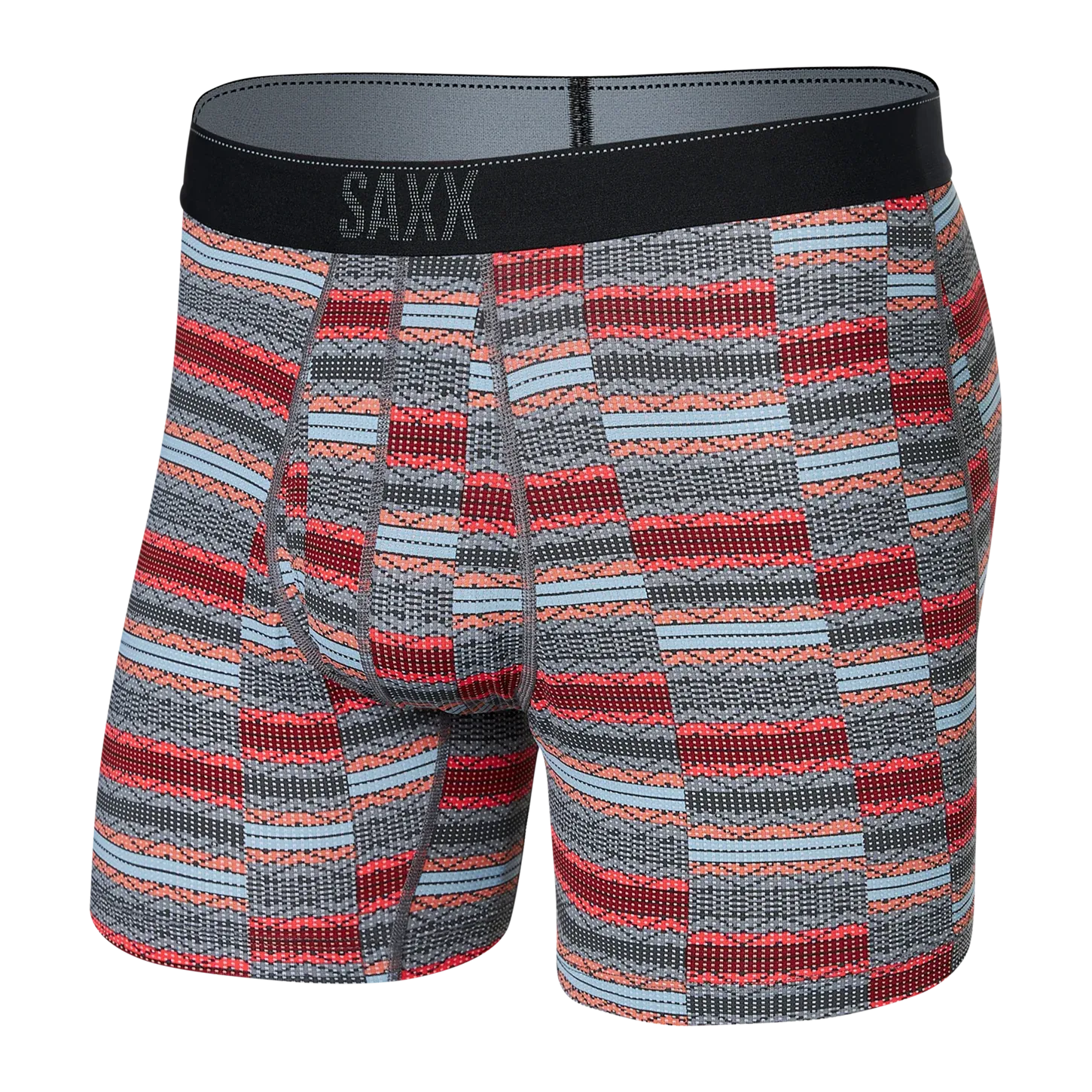 SAXX Quest Quick Dry Mesh - Asher Stripe Red - SXBB70F ASR