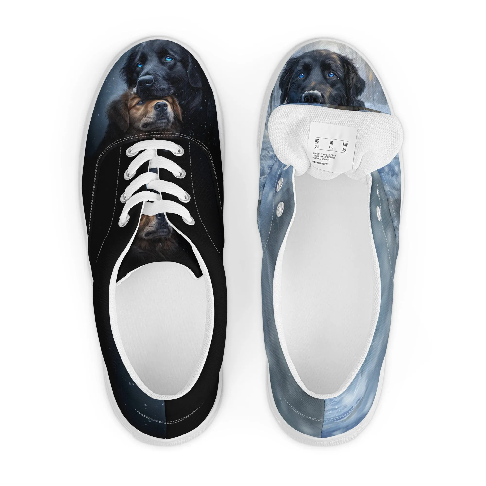 Snowy Embrace Women’s lace-up canvas shoes