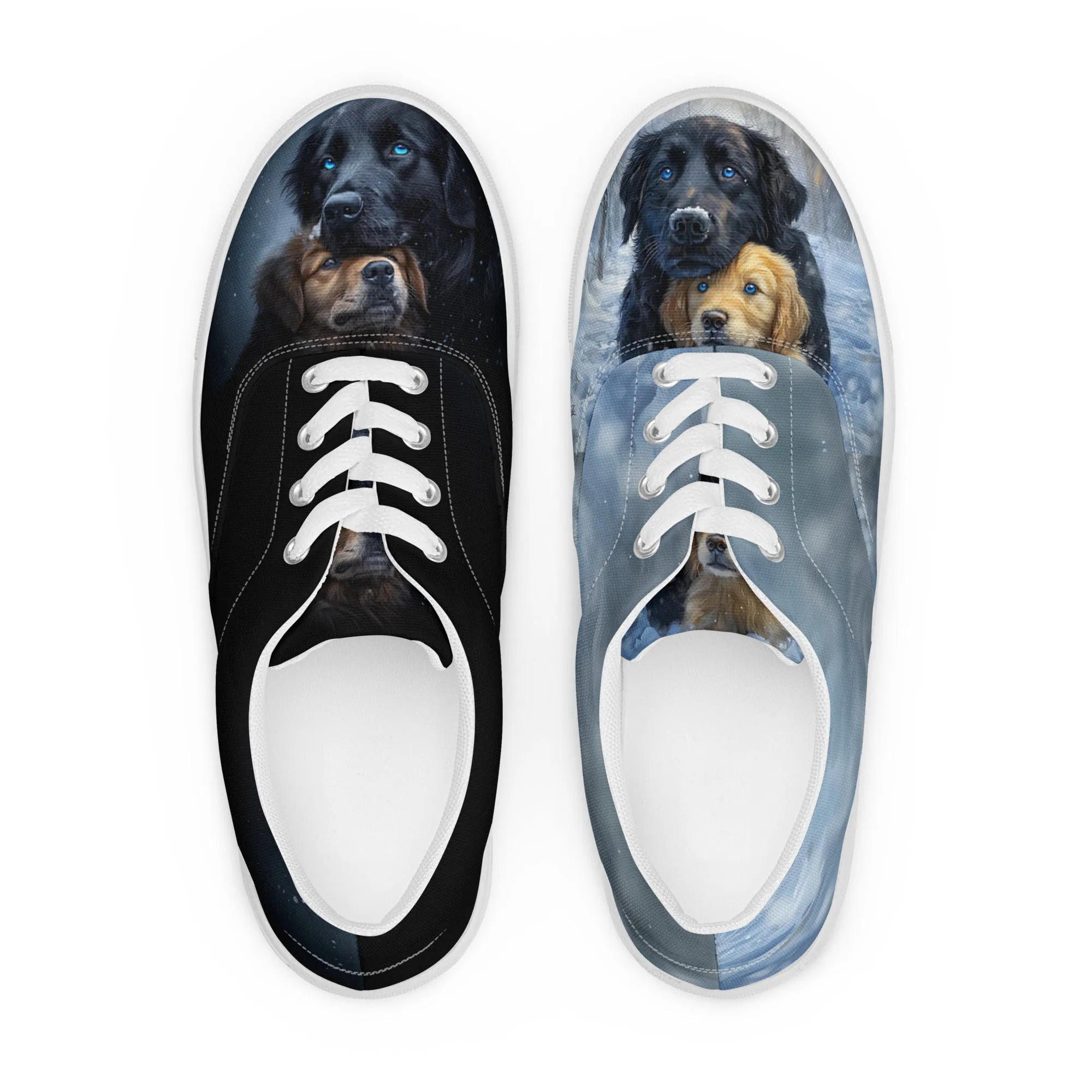 Snowy Embrace Women’s lace-up canvas shoes