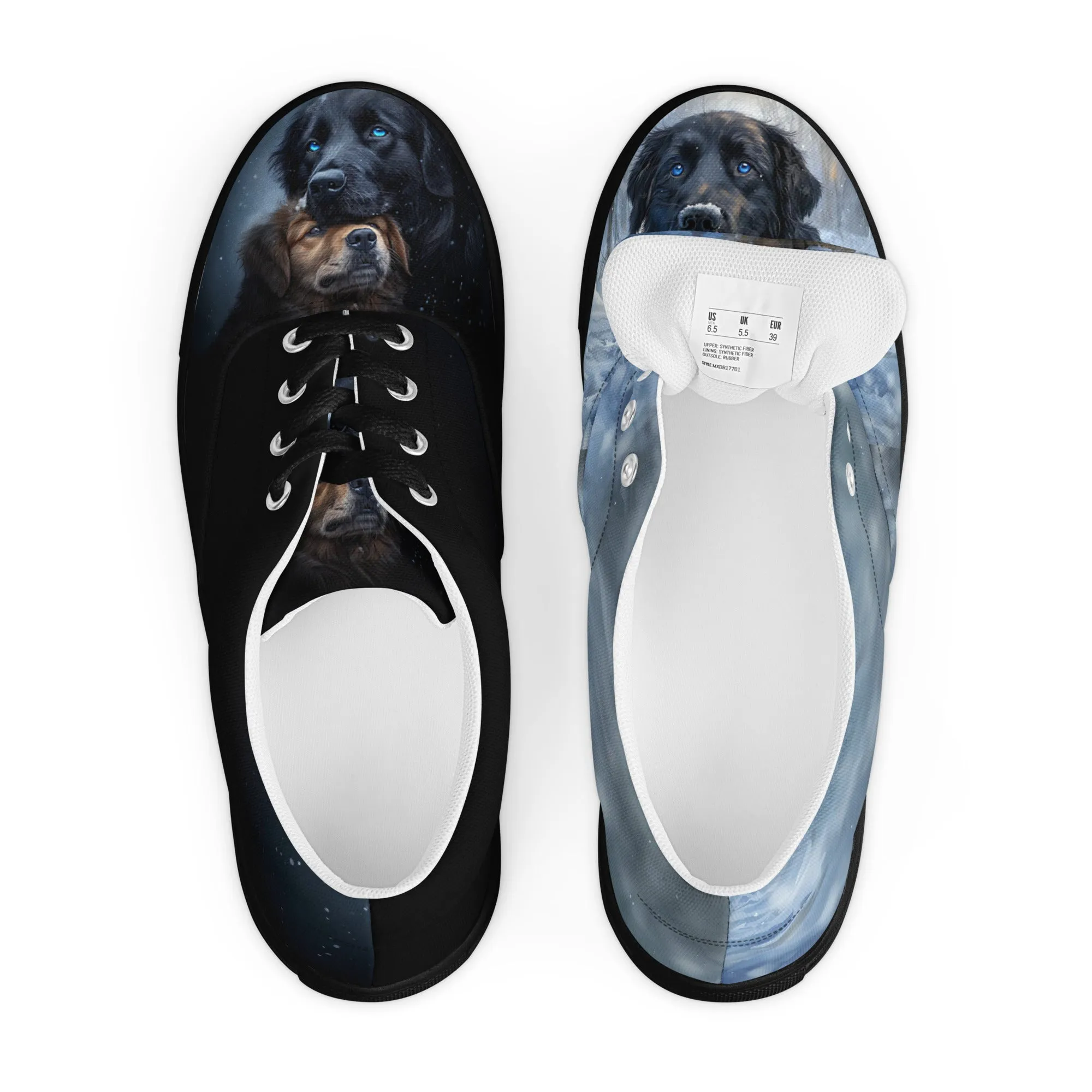 Snowy Embrace Women’s lace-up canvas shoes