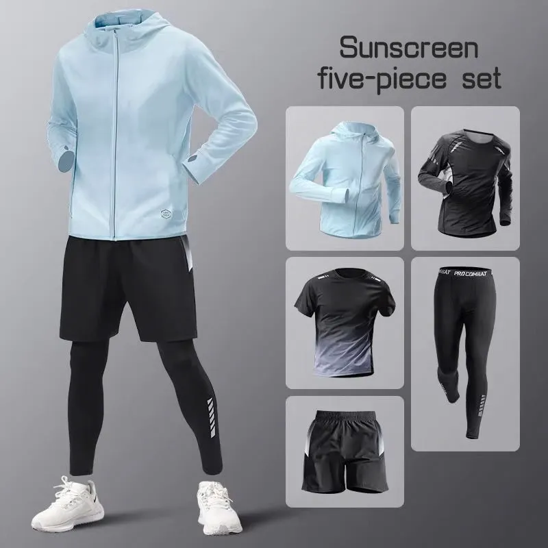 Summer Thin Ice Silk Sunscreen Quick-Drying 5-Piece Set