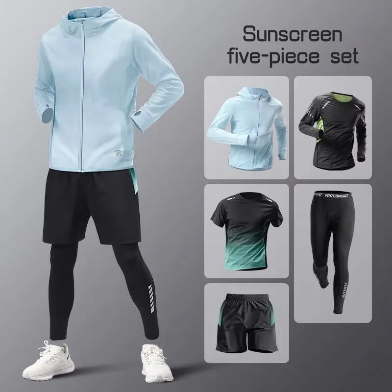 Summer Thin Ice Silk Sunscreen Quick-Drying 5-Piece Set