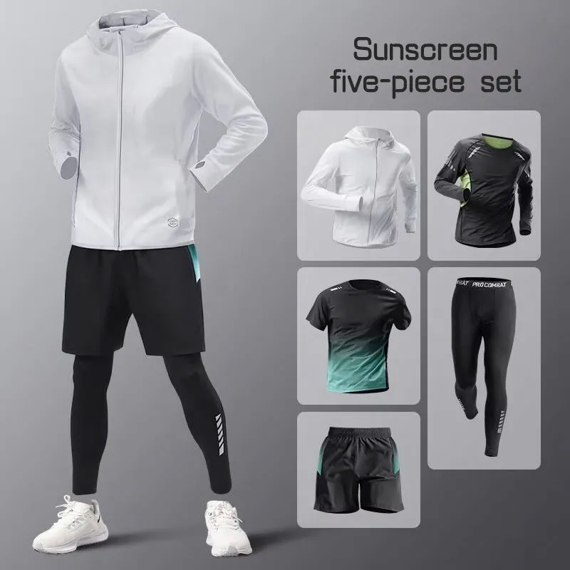 Summer Thin Ice Silk Sunscreen Quick-Drying 5-Piece Set