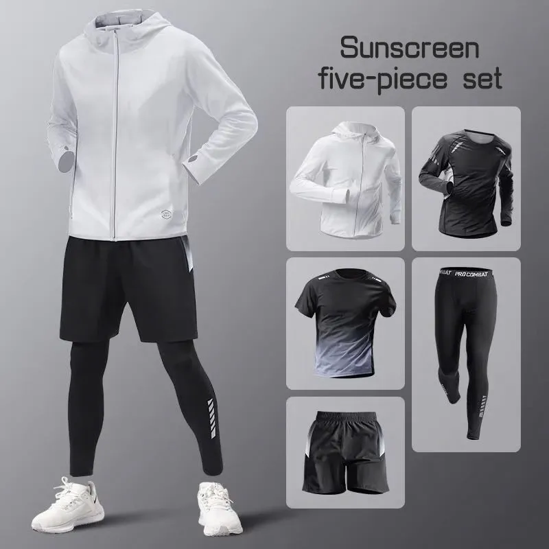 Summer Thin Ice Silk Sunscreen Quick-Drying 5-Piece Set