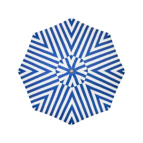 The Resort Market Umbrella - Octagon - Canopy 8' - Crew Mediterranean Blue Stripe