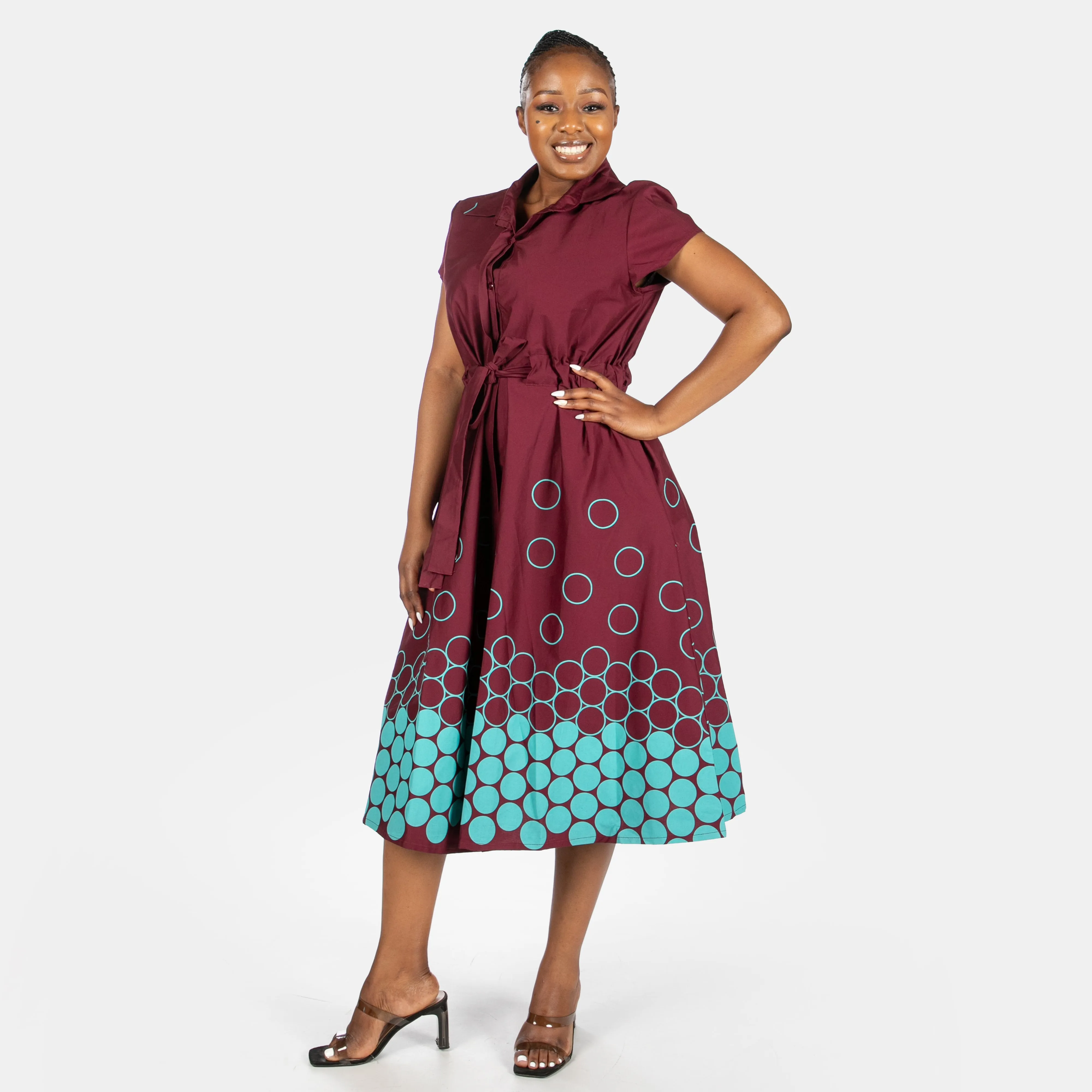 Women's Landscape Dress Bubbles Design