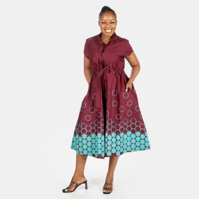 Women's Landscape Dress Bubbles Design